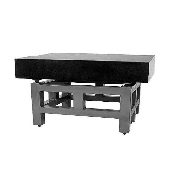 Granite surface plate with metal stand