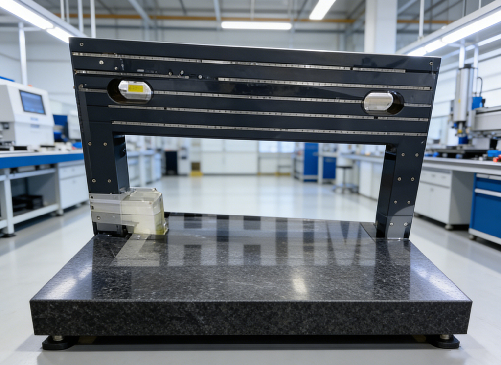 ceramic vs granite straight edges and square rulers - precision measurement setup on a granite platform
