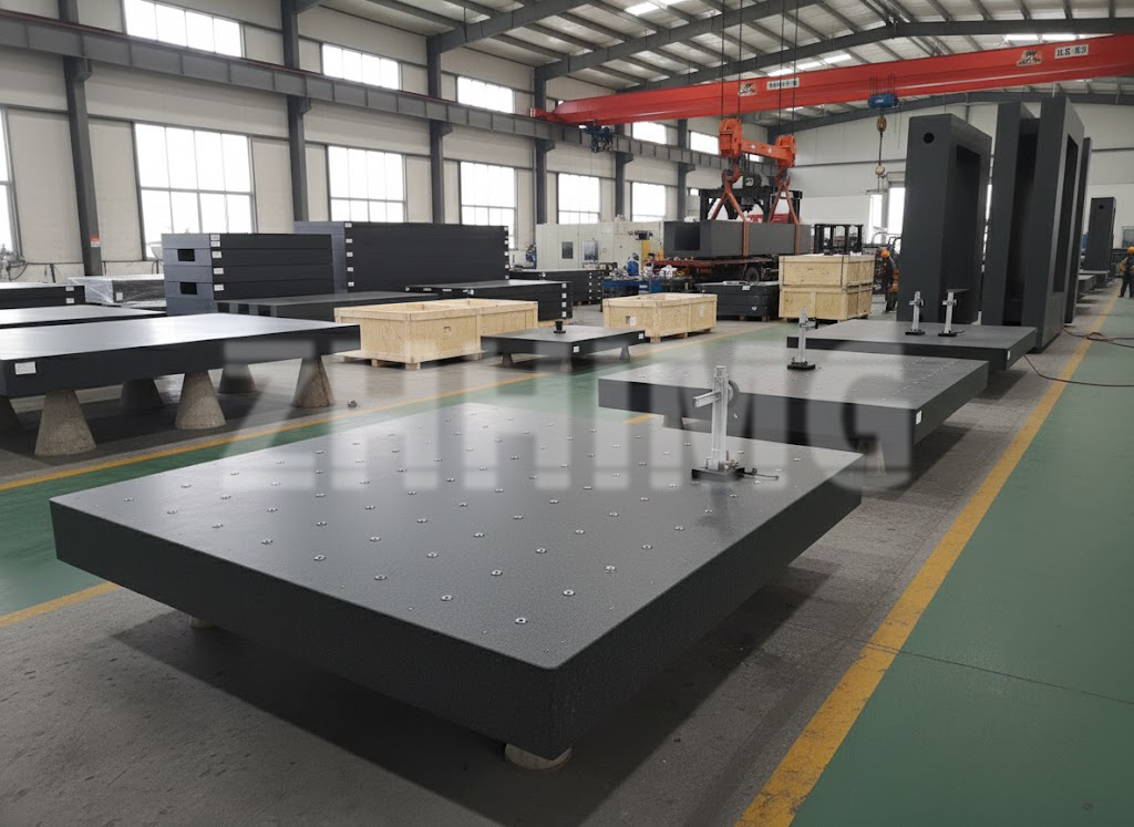 granite surface plate grades - finished surface plates of various sizes in the ZHHIMG production hall